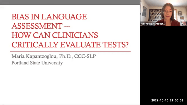 Bias in Language Assessment. How Can Clinicians Critically Evaluate Tests?