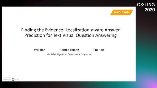 Finding the Evidence: Localization-aware Answer Prediction for Text Visual Question Answering