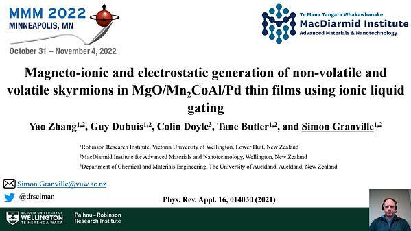 Magneto ionic and electrostatic generation of non