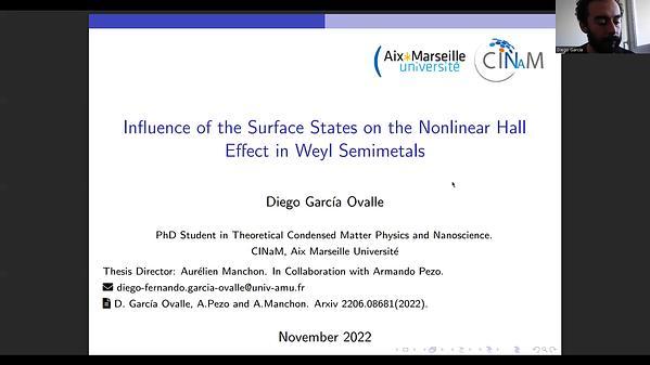 Influence of the surface states on the nonlinear Hall effect in Weyl semimetals