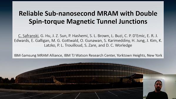 Reliable Sub nanosecond MRAM with Double Spin