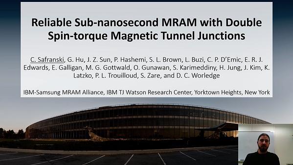 Reliable Sub nanosecond MRAM with Double Spin