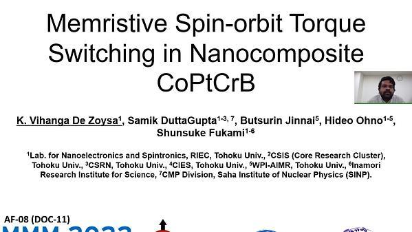 Memristive Spin Orbit Torque Switching in Nanocomposite CoPtCrB