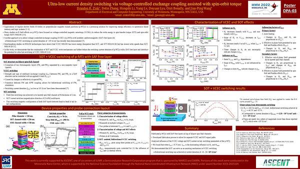 Ultra low current density switching via voltage