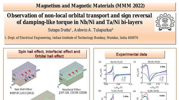 Observation of non local orbital transport and sign reversal of damping