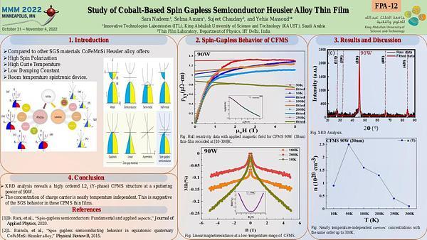 Study of Cobalt Based Spin Gapless Semiconducting Heusler Alloy Thin Film