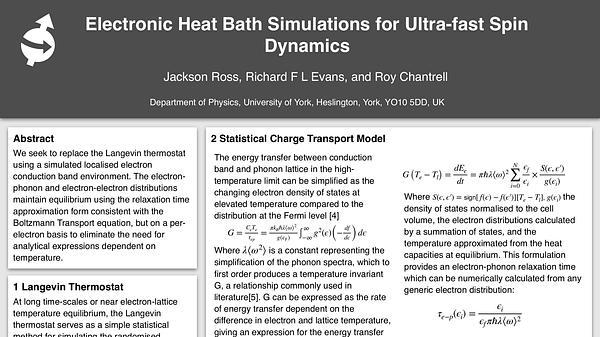 Electronic Heat Bath Simulations for Ultra fast Spin Dynamics