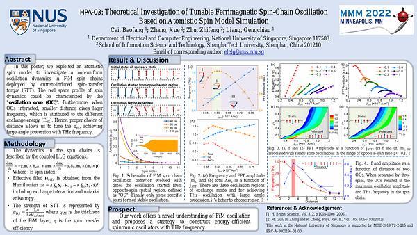 Theoretical Investigation of Tunable Ferrimagnetic Spin Chain Oscillation Based on Atomistic Spin Model Simulation
