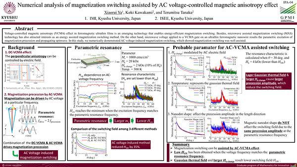 Numerical analysis of magnetization switching assisted by AC voltage controlled magnetic anisotropy effect