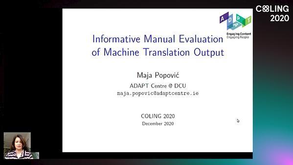 Informative Manual Evaluation of Machine Translation Output