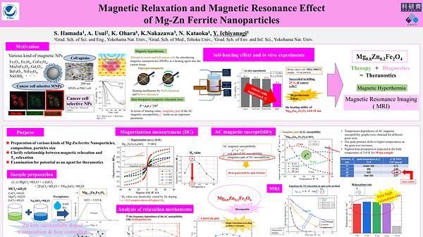 Magnetic Relaxation and Magnetic Resonance Effect of Mg Zn Ferrite Nanoparticles