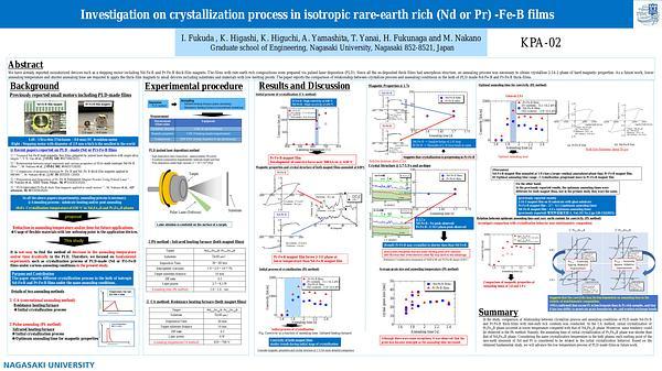 Investigation on crystallization process in isotropic rare earth rich (Nd or Pr)