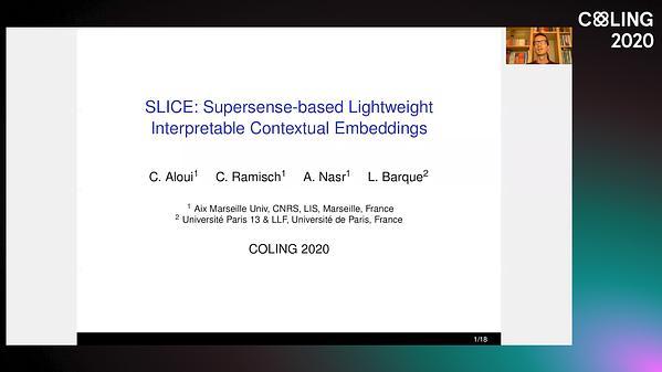 SLICE: Supersense-based Lightweight Interpretable Contextual Embeddings