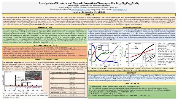 Investigation Of Structural And Magnetic Properties Of Nanocrystalline Pr0.57Bi0.1Ca0.33MnO3.