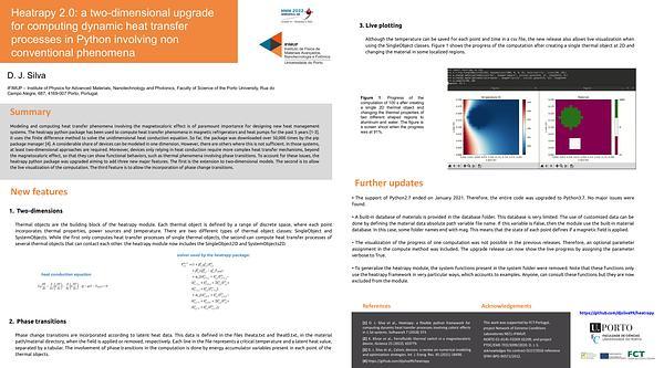 Heatrapy 2.0: a two dimensional upgrade for computing dynamic heat transfer processes in Python involving non conventional phenomena