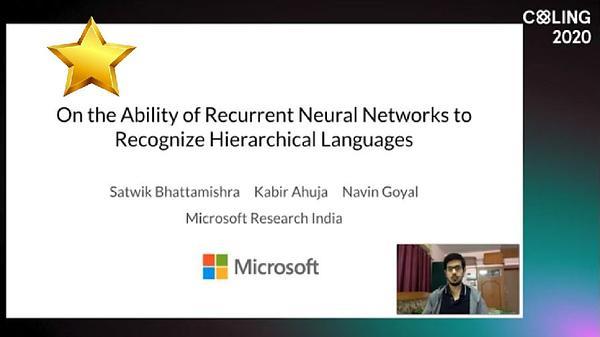 On the Ability of Recurrent Neural Networks to Recognize Hierarchical Languages