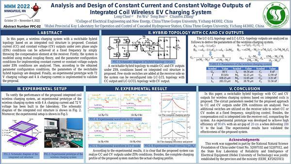 Analysis and Design of Constant Current and Constant Voltage Outputs of Integrated Coil Wireless EV Charging System
