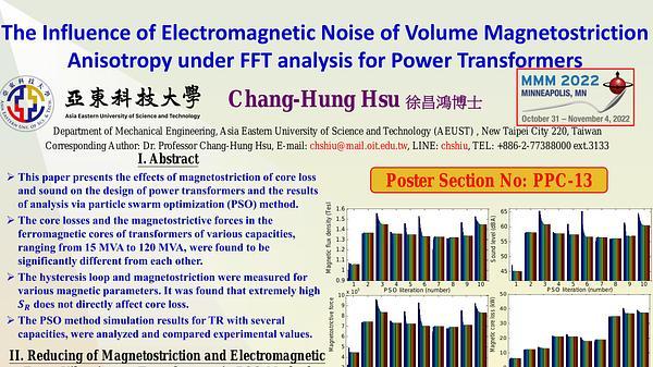 The Influence of Electromagnetic Noise of Volume Magnetostriction Anisotropy on Power Transformers
