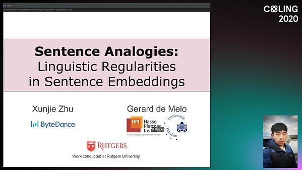 Sentence Analogies: Linguistic Regularities in Sentence Embeddings