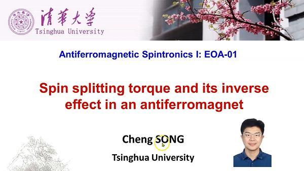 Observation of the spin splitting torque and its inverse effect in an antiferromagnet