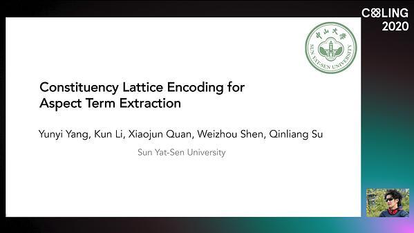 Constituency Lattice Encoding for Aspect Term Extraction