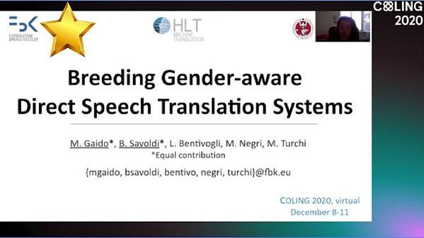 Breeding Gender-aware Direct Speech Translation Systems