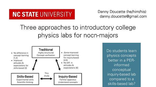 Measuring the impact of conceptual inquiry-based labs