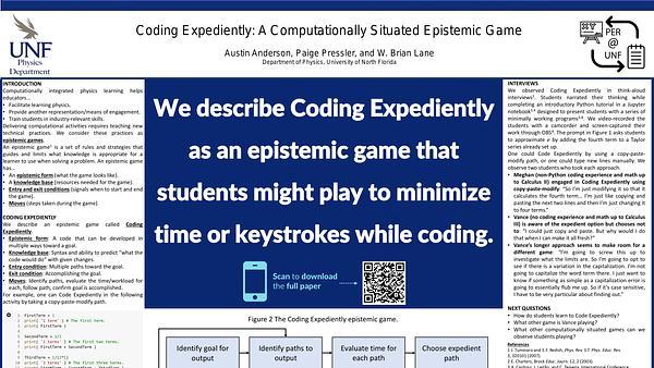 Coding Expediently: A Computationally Situated Epistemic Game