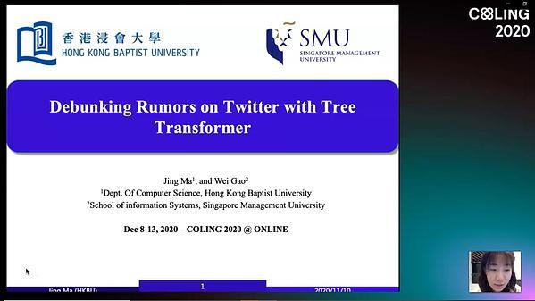 Debunking Rumors on Twitter with Tree Transformer