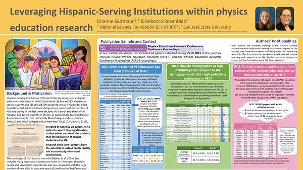 Leveraging Hispanic-Serving Institutions within physics education research