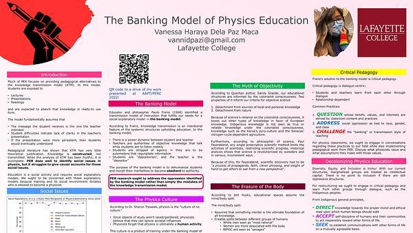 The Banking Model in Physics Education