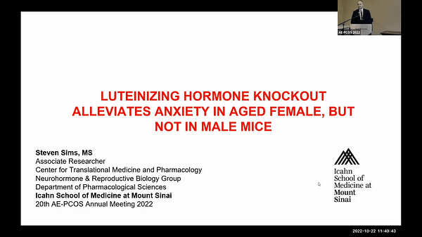 Luteinizing hormone knockout alleviates anxiety in aged, but not in young mice