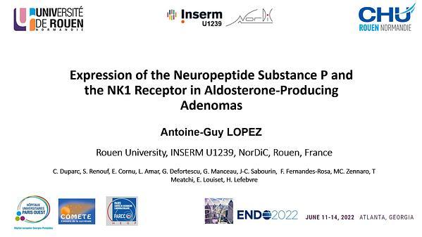 Expression of the Neuropeptide Substance P and the NK1 Receptor in Aldosterone-Producing Adenomas