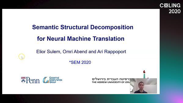 Semantic Structural Decomposition for Neural Machine Translation