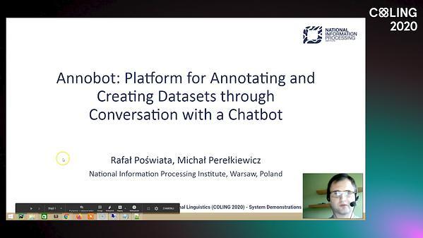 Annobot: Platform for Annotating and Creating Datasets through Conversation with a Chatbot