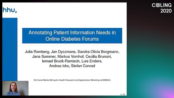 Annotating Patient Information Needs in Online Diabetes Forums