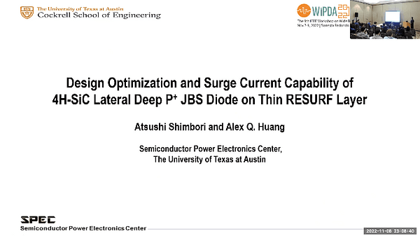 Design Optimization and Surge Current Capability of 4H-SiC Lateral Deep P+ JBS Diode on Thin RESURF Layer
