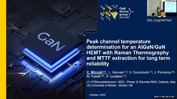 Peak Channel Temperature Determination for an AlGaN/GaN HEMT with Raman Thermography and MTTF Extraction for Long Term Reliability