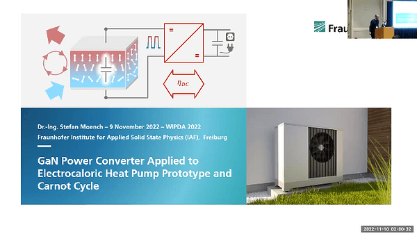 GaN Power Converter Applied to Electrocaloric Heat Pump Prototype and Carnot Cycle