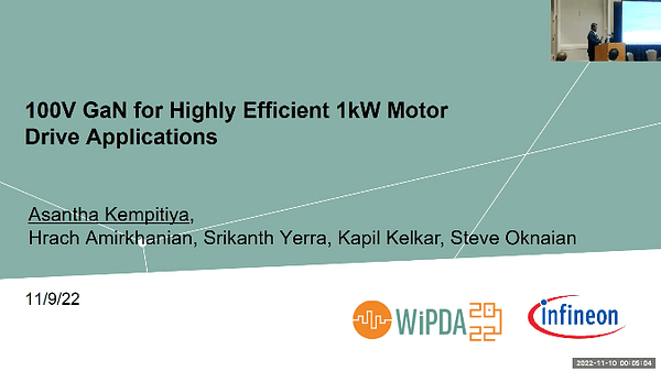 100V GaN for Highly Efficient 1kW Motor Drive Applications