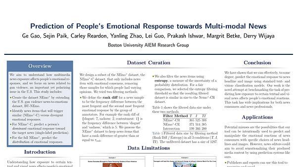 Prediction of People's Emotional Response towards Multi-modal News