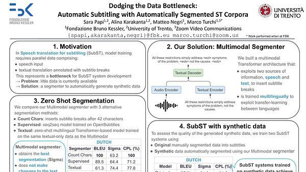 Dodging the Data Bottleneck: Automatic Subtitling with Automatically Segmented ST Corpora