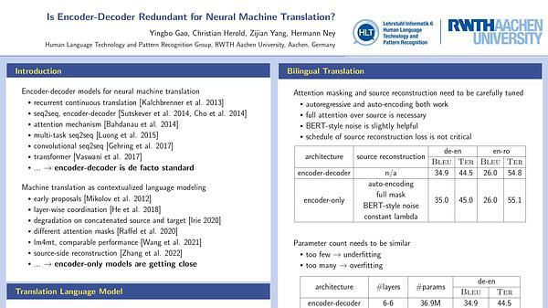 Is Encoder-Decoder Redundant for Neural Machine Translation?