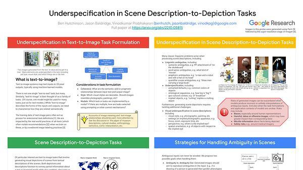 Underspecification in Scene Description-to-Depiction Tasks