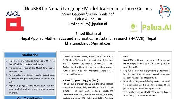 NepBERTa: Nepali Language Model Trained in a Large Corpus
