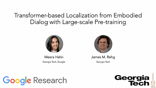 Transformer-based Localization from Embodied Dialog with Large-scale Pre-training