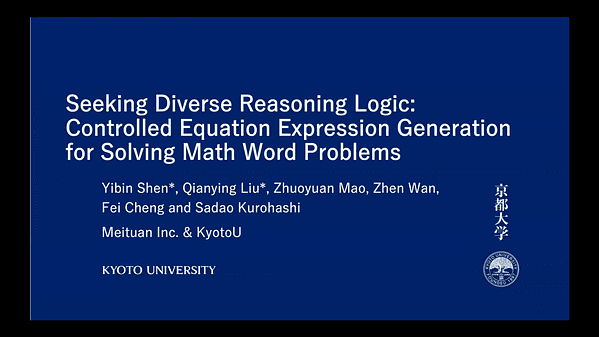Seeking Diverse Reasoning Logic: Controlled Equation Expression Generation for Solving Math Word Problems