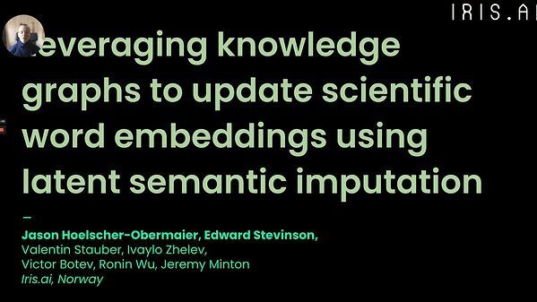 Leveraging knowledge graphs to update scientific word embeddings using latent semantic imputation