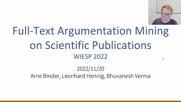 Full-Text Argumentation Mining on Scientific Publications