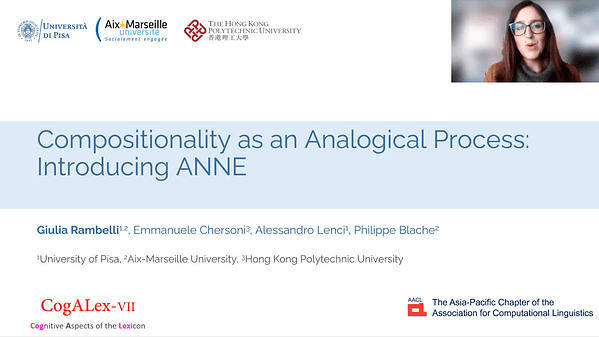 Compositionality as an Analogical Process: Introducing ANNE.
